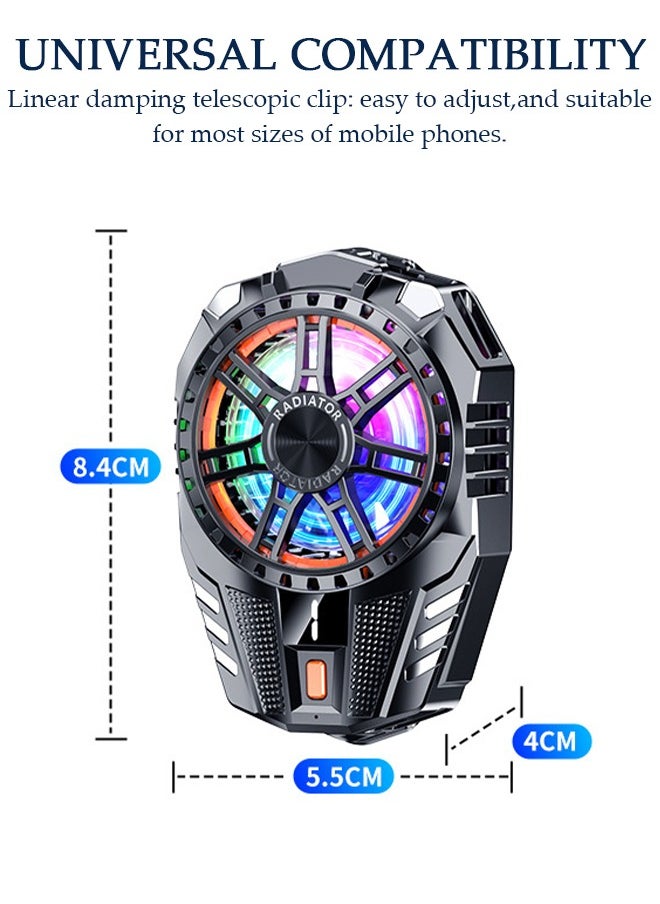 DUNISO - Phone Cooler for Live Streaming and Gaming, Fast Phone Cooling Fan with Adjustable 3 Gear Wind Speed and Magnetic, Fit All Types of iPhone Android Smartphones - Image 1