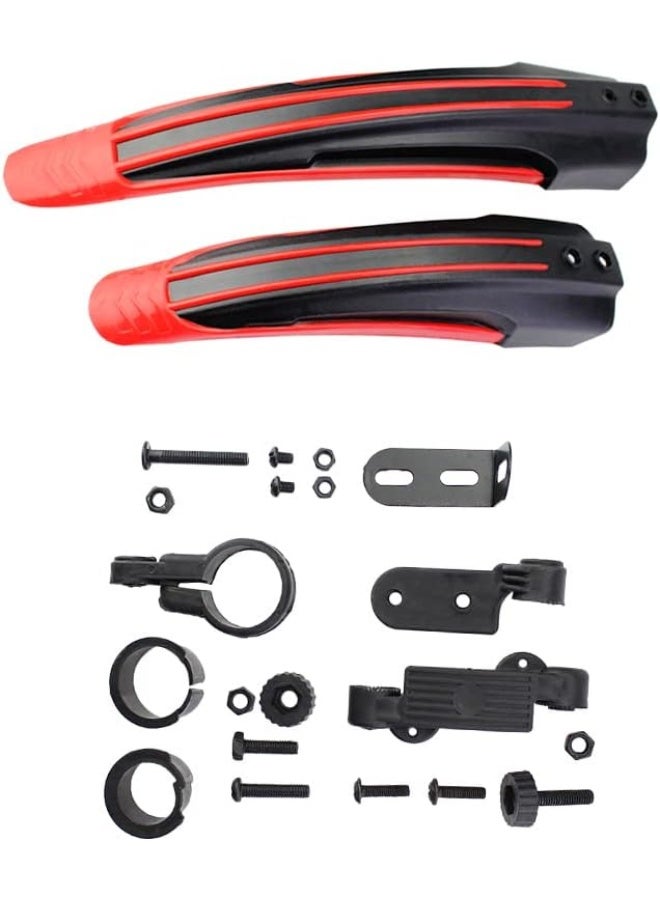 BlueSunshine BlueSunshine Adjustable Road Mountain Bike Bicycle Cycling Tire Front/Rear Mud Guards Mudguard Fenders Set (All Black)  - Image 5