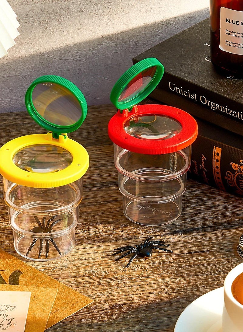 SOLARAE 2 PCS Magnifying Insect Box Insert Bug Viewer Bug Magnifier Container Critter Insect Cage Bug Jar for Kids Children Science Nature Exploration Tool - Image 4