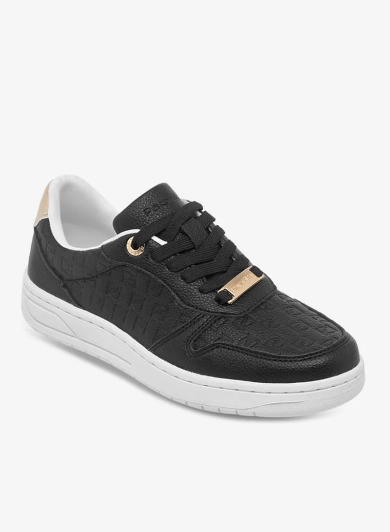 بابريكا سنيكرز نسائي بنقش المونوغرام وإغلاق برباط