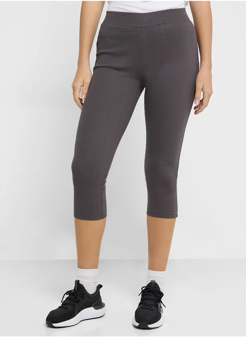 جينجر بيسيكس Cropped Cotton Leggings