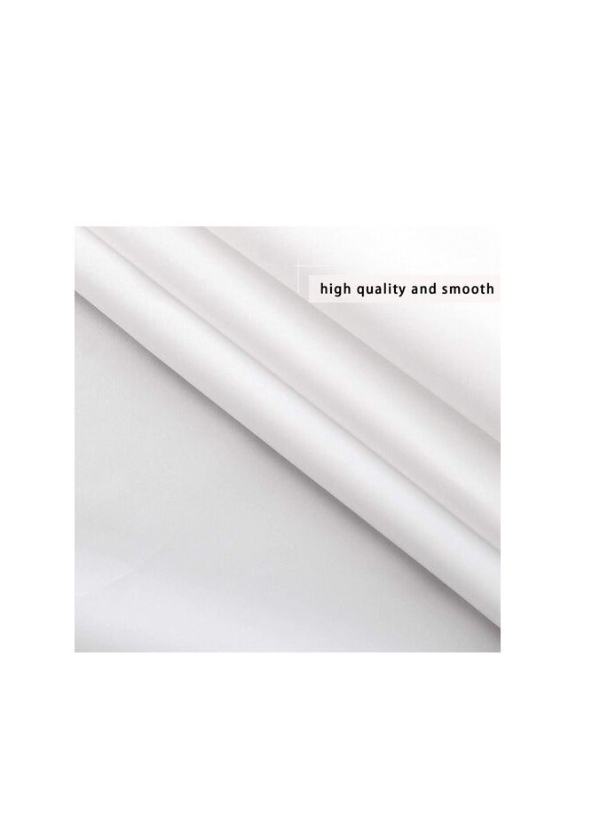 Extra Long White Shower Curtain, Bath Curtain with Mesh Window, Weighted Bottom Hem, 180 x 200 cm