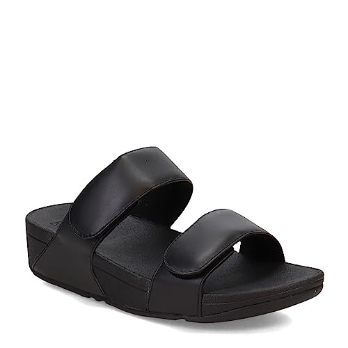 FitFlop FV6090-045 LULU Adjustable Leather Slides All Black US06.5 - Image 1