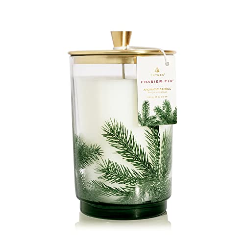 Thymes Frasier Fir Candle - Heritage Pine Needle Luminary Scented Candles - Elegant Pine Candle - Crisp Siberian Fir, Cedarwood & Sandalwood - Holiday Candles - Christmas Decor (Large, 16 oz) - Image 1