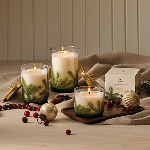Thymes Frasier Fir Candle - Heritage Pine Needle Luminary Scented Candles - Elegant Pine Candle - Crisp Siberian Fir, Cedarwood & Sandalwood - Holiday Candles - Christmas Decor (Large, 16 oz) - Image 4