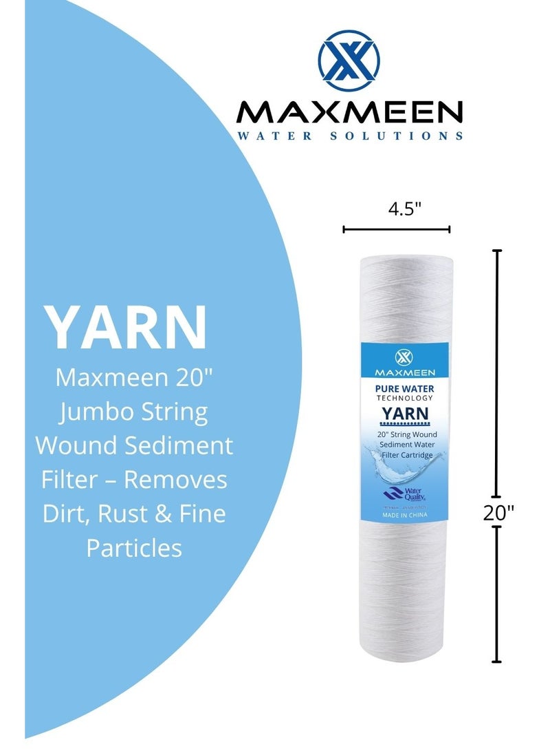 ماكسمين فلتر خيوط قطنية 20 بوصة جامبو – لإزالة الشوائب الدقيقة والأتربة - Image 1