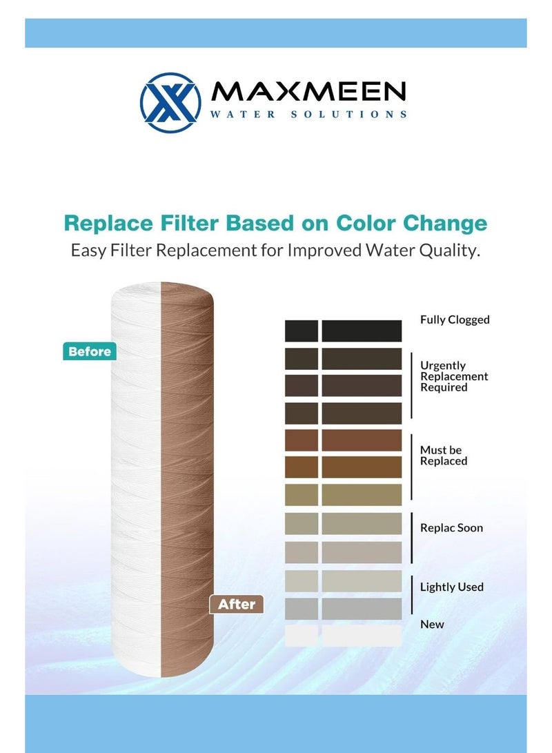 ماكسمين فلتر خيوط قطنية 20 بوصة جامبو – لإزالة الشوائب الدقيقة والأتربة - Image 4