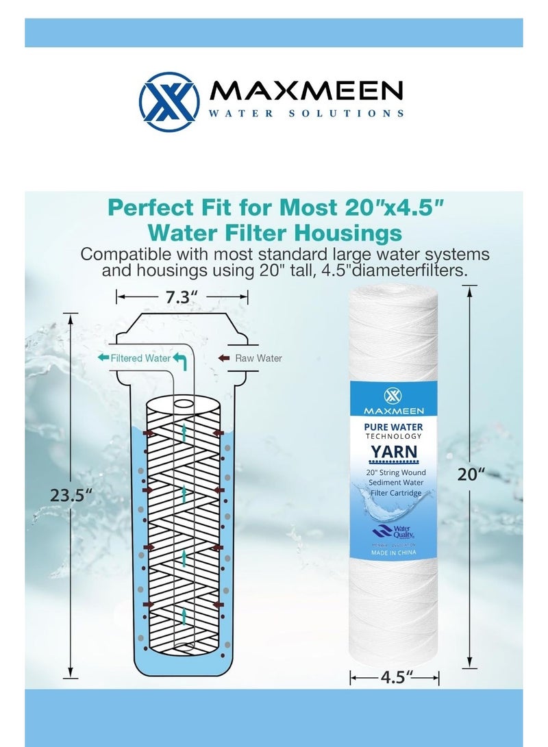 ماكسمين فلتر خيوط قطنية 20 بوصة جامبو – لإزالة الشوائب الدقيقة والأتربة - Image 2