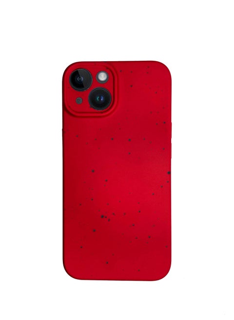 iPhone 14 New Dotted Design Glow Feel PKK Silicone Case for iPhone 14 Red