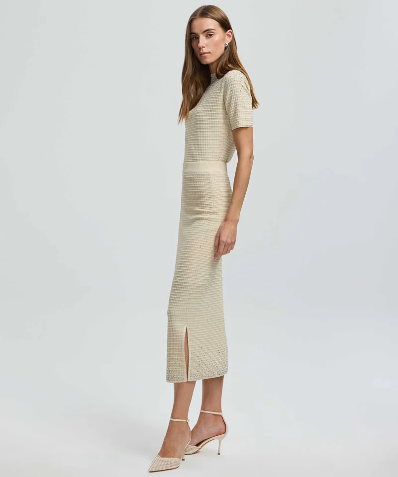 Ipekyol  Rhinestone Knit Skirt for Women | Best Price UAE