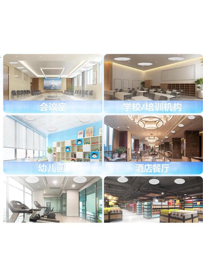 Sansui مجموعة مكبرات صوت سقفية بلوتوث (سانسوي) T8 مدمجة هندسياً لنظام مكبرات الصوت العامة الموسيقية السقفية اللاسلكية مكبر صوت كامل النطاق 5 بوصة - Image 2