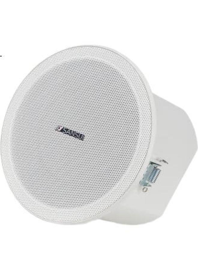 Sansui مجموعة مكبرات صوت سقفية بلوتوث (سانسوي) T8 مدمجة هندسياً لنظام مكبرات الصوت العامة الموسيقية السقفية اللاسلكية مكبر صوت كامل النطاق 5 بوصة - Image 1