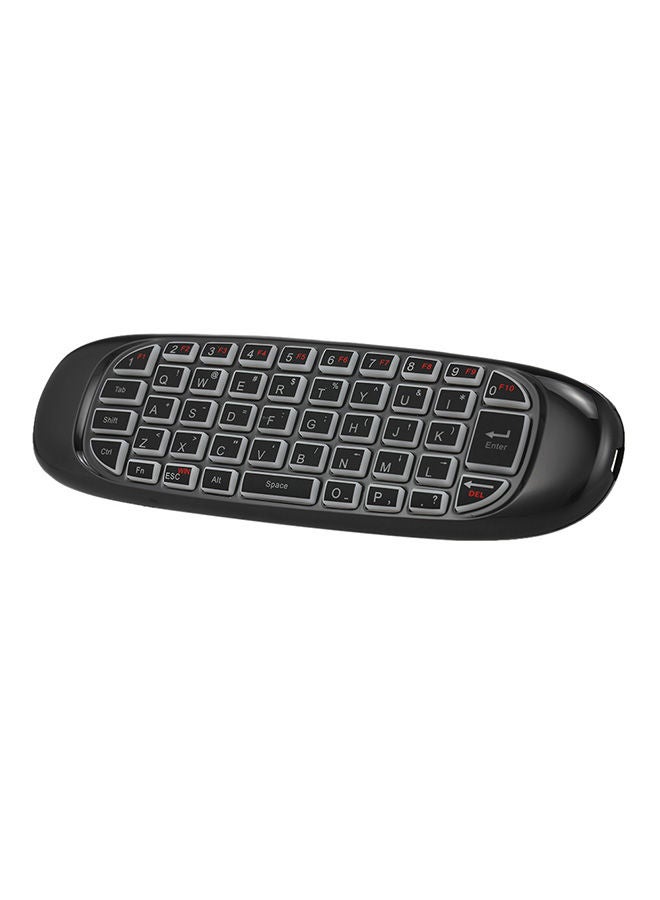 NIBEMINENT Double Sided Wireless Keyboard Remote Control For Smart TV Black