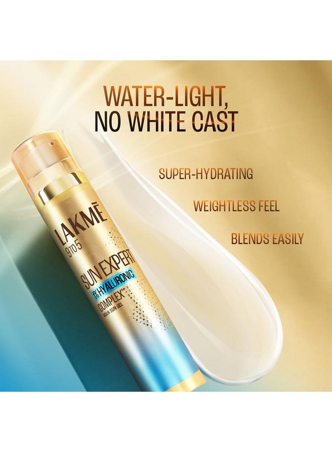 LAKME Sun Expert 1% Hyaluronic Gel Sunscreen Spf 50 Pa++++ For Uva/B,No White Cast,For Hydration 56G For All Skin Type - Image 5