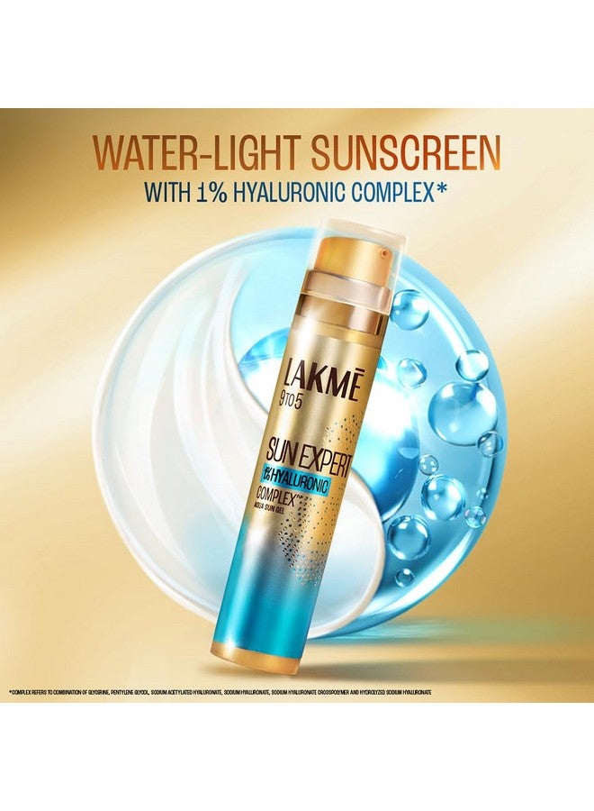 LAKME Sun Expert 1% Hyaluronic Gel Sunscreen Spf 50 Pa++++ For Uva/B,No White Cast,For Hydration 56G For All Skin Type - Image 2
