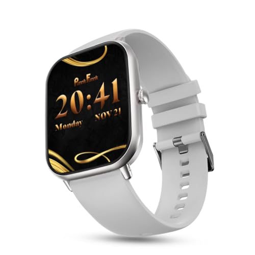 PunnkFunnk NovoLux HD Display Smartwatch for Men & Women | Bluetooth Calling | Heart Rate | Sleep Monitor | 113+ Sports Modes | Step Counter | IP67 Waterproof Smartwatch for Android & iOS - (White) - Image 1