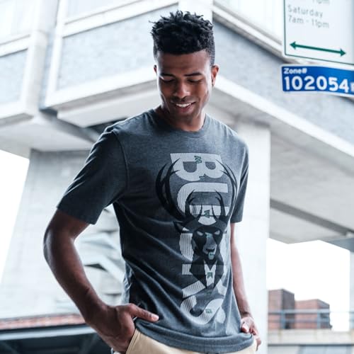 Ultra Game NBA Official Men’s Upright Logo Short Sleeve T- Shirt - Unisex, Philadelphia 76ers, Heather Charcoal, Medium - Image 3