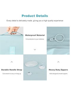 Y&D Travel Organizer Hanging Toiletry Bag Large Cosmetic Makeup for Men Women with Sturdy Hook Zipper Closure Carry Handle brush Case Beach Pool Spa Gym  - Image 3