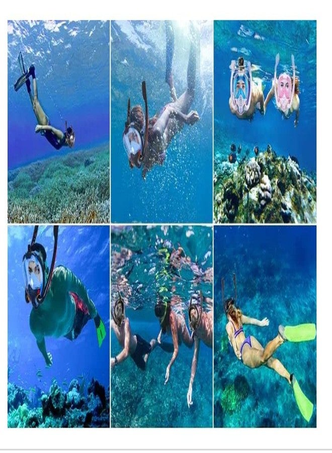 Jolfay Adult Men and Women Swimming Mask Double Snorkel Silicone Full Dry Snorkel Mask Full Face Snorkel Mask - Image 5