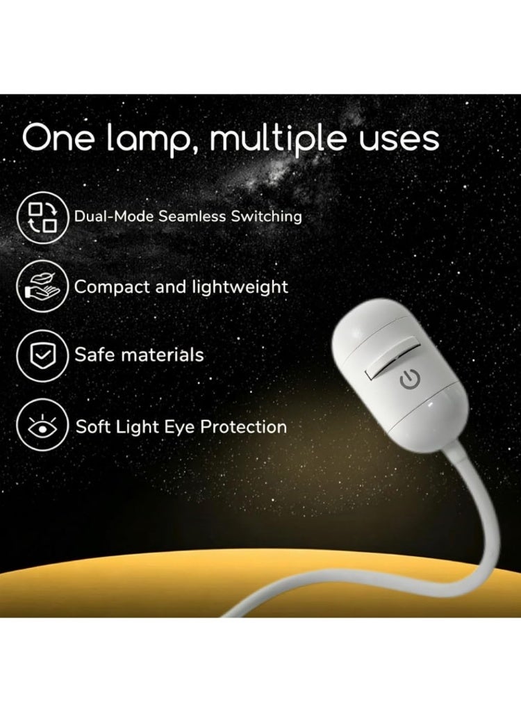 مصباح ليد بروجيكتور مجرة 2 في 1 يعمل بمنفذ USB مع 10 أفلام عرض للسيارة وغرفة النوم - Image 3