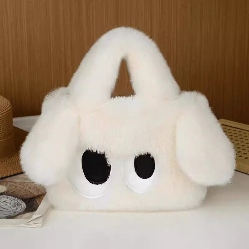 Plush Big-Eyed Puppy Handbag, Women'S Shoulder Crossbody Bag, High-End Cute Cartoon Crossbody Bag That Can Hold A Mobile Phone - Image 2