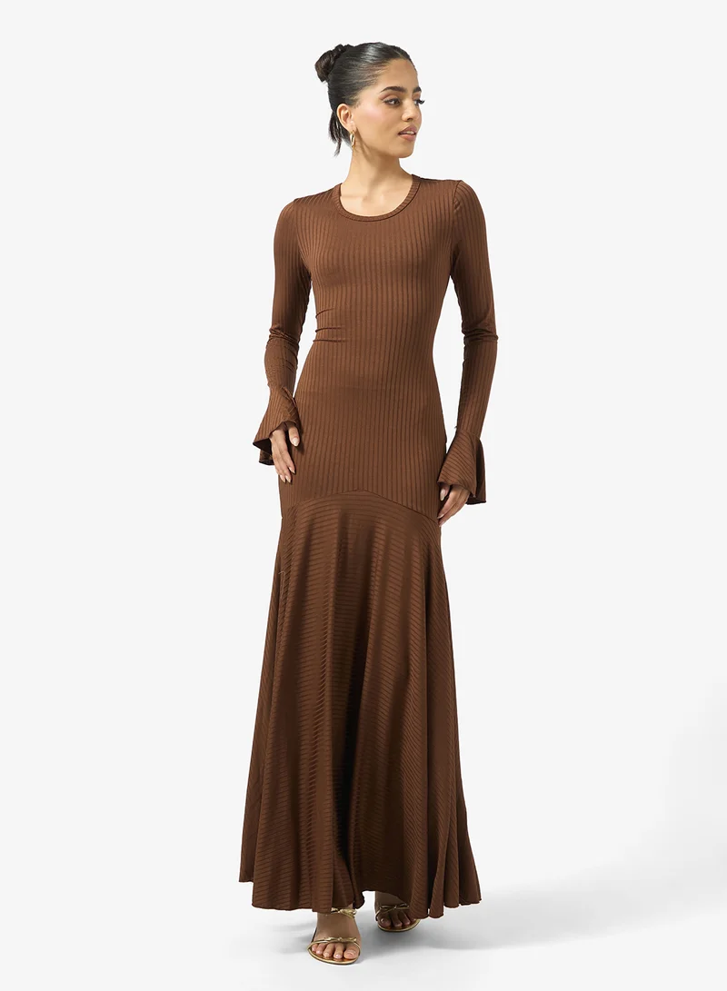 Ginger Dopwaist A Line Dress with Pleats