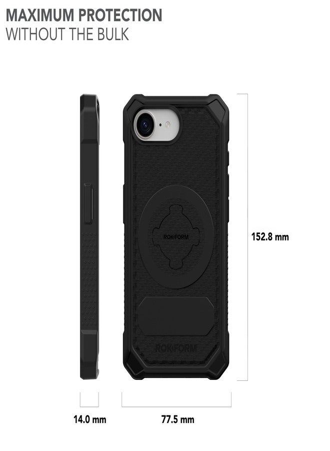 Rokform - Rugged Case Compatible with The iPhone 16e, Magnetic Cover with RokLock Twist Lock, Drop Tested Armor (Black) - Image 5