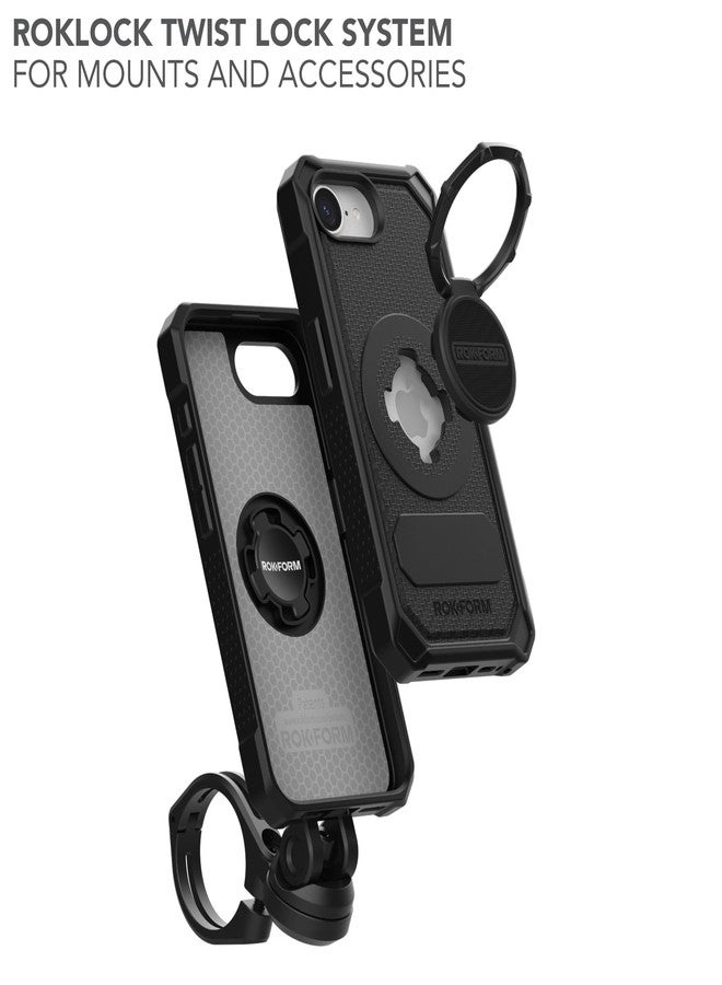 Rokform - Rugged Case Compatible with The iPhone 16e, Magnetic Cover with RokLock Twist Lock, Drop Tested Armor (Black) - Image 4