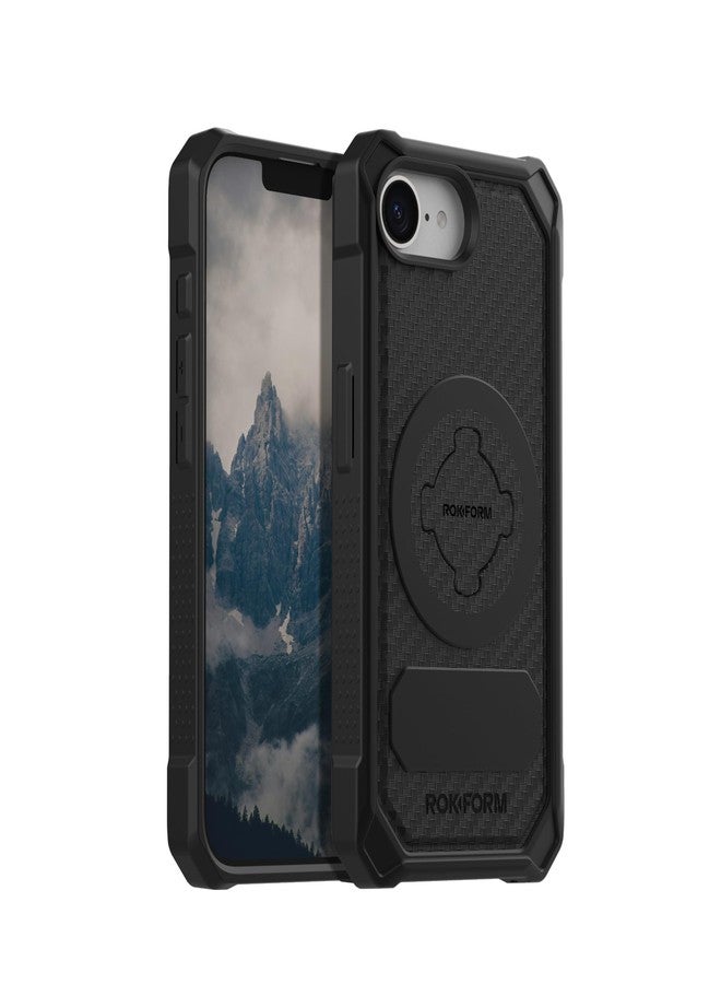Rokform - Rugged Case Compatible with The iPhone 16e, Magnetic Cover with RokLock Twist Lock, Drop Tested Armor (Black) - Image 1