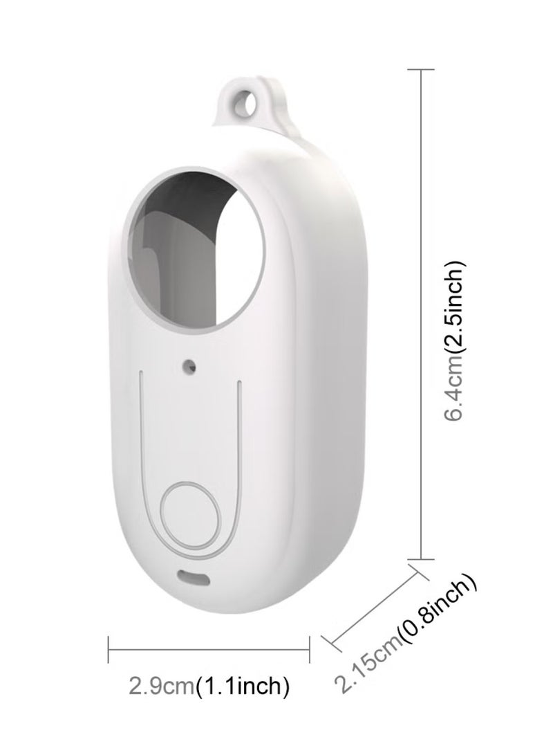 بولوز غطاء سيليكون من PULUZ مع غطاء عدسة لكاميرا Insta360 GO 3 – غطاء حماية ناعم ومتين، مقاوم للخدوش والغبار، سهل التركيب والإزالة(أبيض) - Image 4