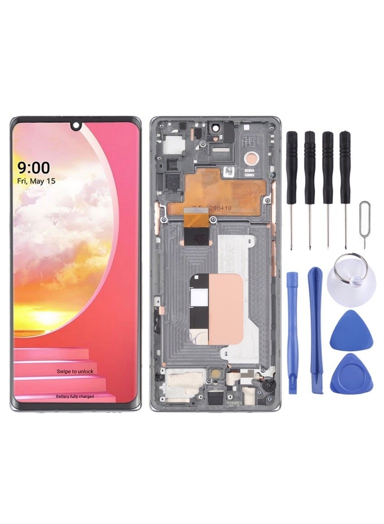 شاشة LCD مع مجموعة المحول الرقمي الكاملة والإطار لهاتف LG Velvet 5G LM-G900N / LM-G900EM / LM-G900 / LM-G900TM. - Image 1