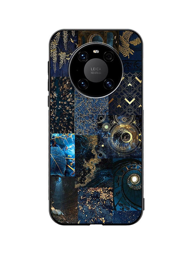 VR CREATIVE Protective Case Cover For Huawei Mate 40 Blue Neon College Design Multicolour - Image 1