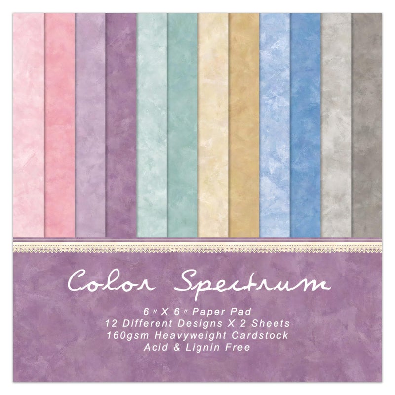 EAMOTOL 24 Sheets Scrapbook Paper Pad Cardstock, 6 x 6 Inch Colorful Decorative Decoupage for Card Making Folded Material Gift Wrapping Junk Journals Supplies DIY Crafts Photo Album - Image 1