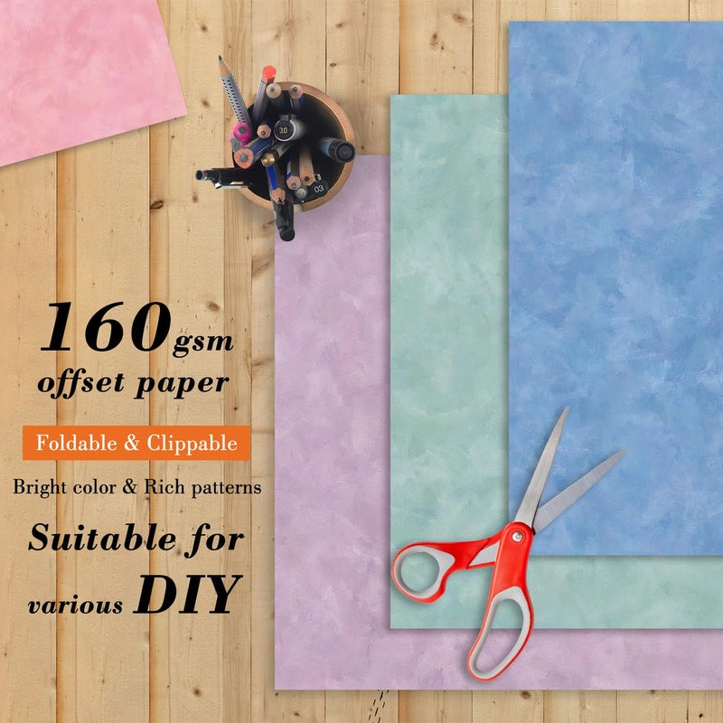 EAMOTOL 24 Sheets Scrapbook Paper Pad Cardstock, 6 x 6 Inch Colorful Decorative Decoupage for Card Making Folded Material Gift Wrapping Junk Journals Supplies DIY Crafts Photo Album - Image 4