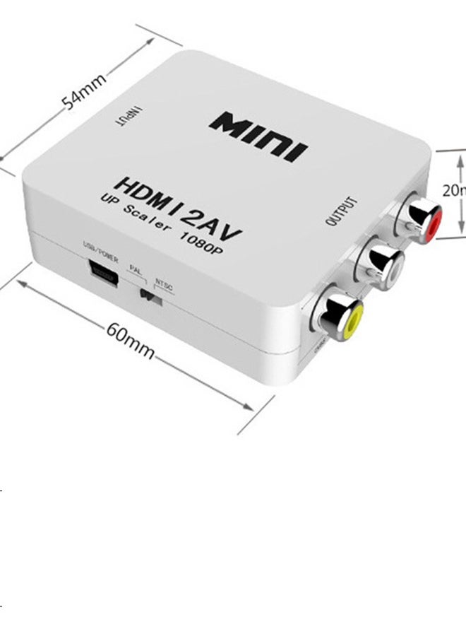 joyzzz - HDMI Converter, Rca Hdmi, Av HDMI Converter, Mini Rca Composite Cvbs, Rca Composite Cvbs Video, Audio Converter Adapter Supporting, Converter Adapter Supporting Palntsc, Composite Cvbs Video Audio - Image 1