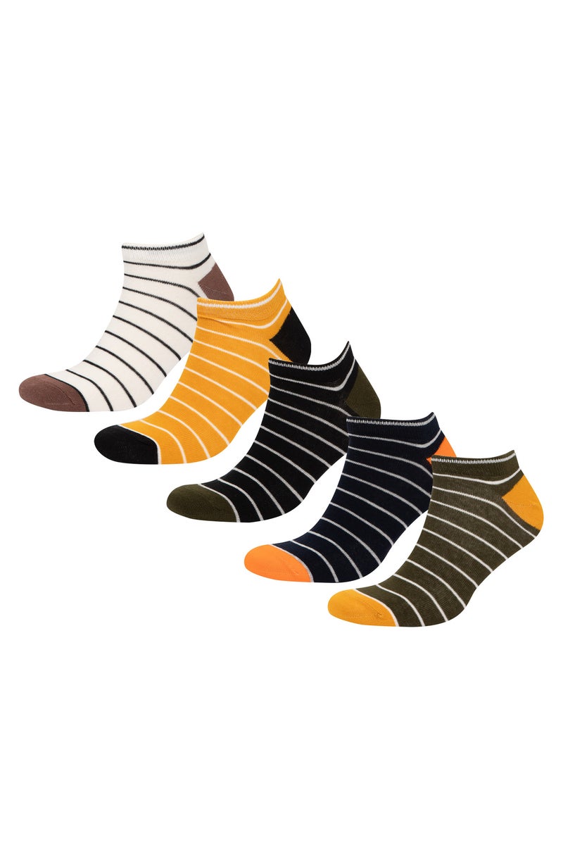 DeFacto Multicolour Man Boy 5 Piece Cotton Ankle Socks Casual - Image 1