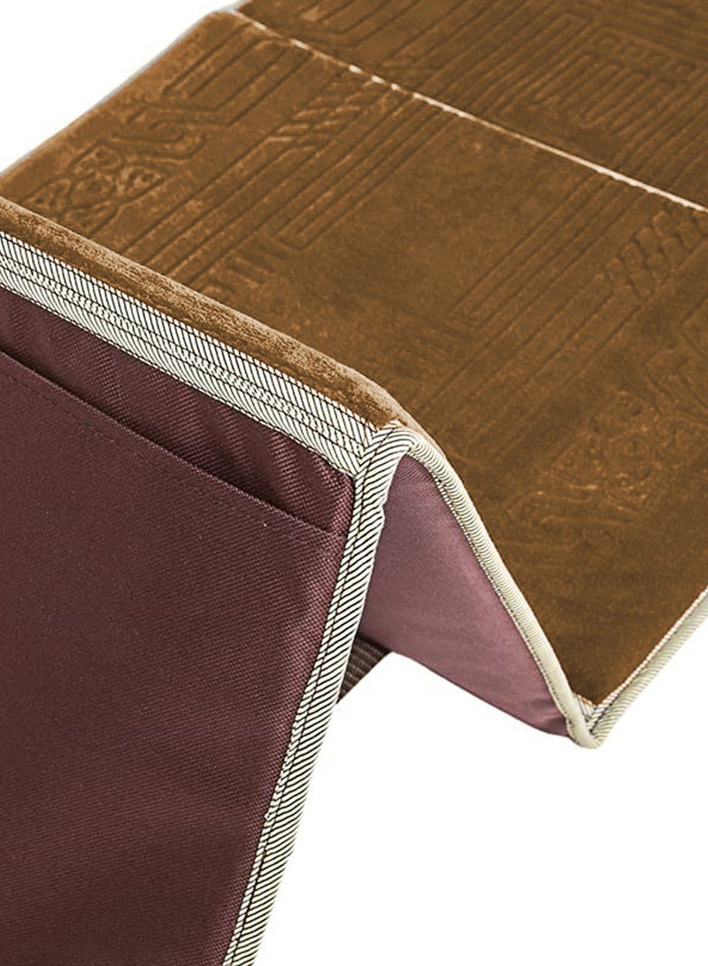 Foldable Islamic Praying Mat with Back Rest Prayer Rug with Carrying Bag Portable Cushioned Prayer Rug for Salah Size 110 X 53 Cm - Image 2