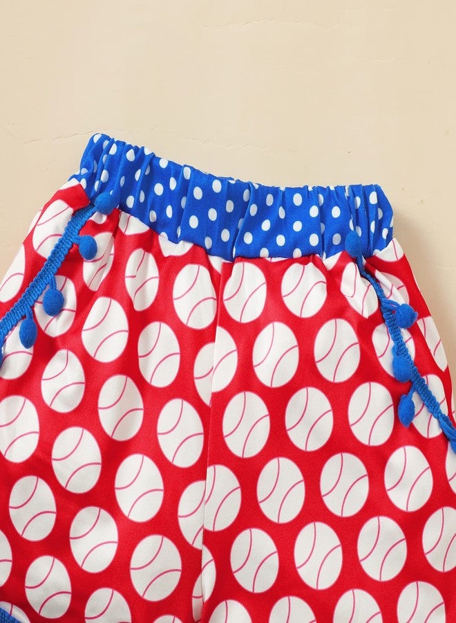 Magic Park 6M-8Y Girls Baseball Short Set Outfits Toddler Love Baseball Vest Shirt Tops Short Pants Kids Summer Clothes (0043-baseball, 3-4 Years Old) - Image 5