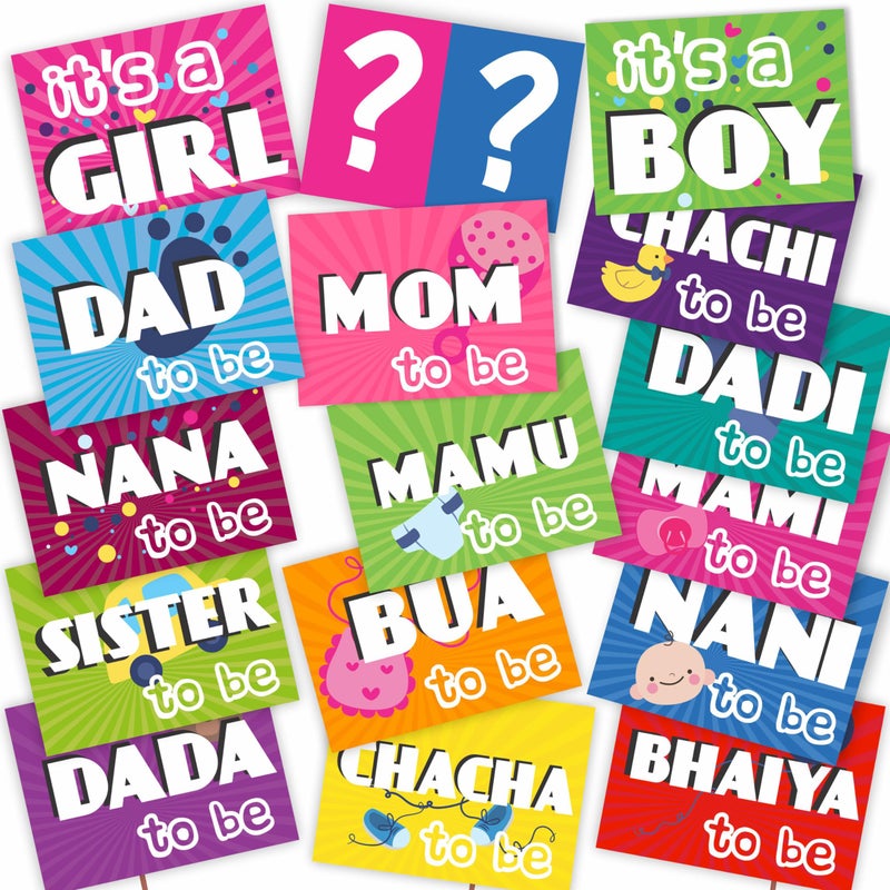 Wobbox Baby Shower Decoration Items| Baby Shower Ceremony Photo Booth Props for Photoshoot, Baby Shower Banner& Mom to Be Sash, Godh Bharai Ceremony Decoration Kit-(FP4720) - Image 5