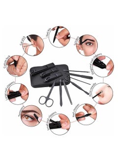 NQOOH 8 Piece Professional Nail Clipper Set Stainless Steel Personal Care Tools with Leather Case  - Image 3