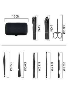 NQOOH 8 Piece Professional Nail Clipper Set Stainless Steel Personal Care Tools with Leather Case  - Image 4