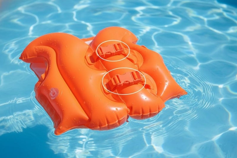 Enorme Swim Vest for Kids | Adjustable Inflatable Floating Jacket | Swimming Aid for Children | Durable PVC Life Vest with Double Buckle & Neck Support | Ideal for Pool & Beach Use - (Pack of - 1) - Image 2