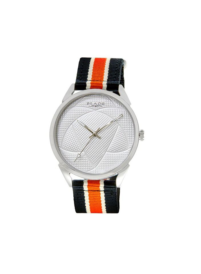 BLADE Retro Fútbol Black-Orange-White 3697GSW6H SS & Nylon 3-Hands Unisex Watch - Image 1