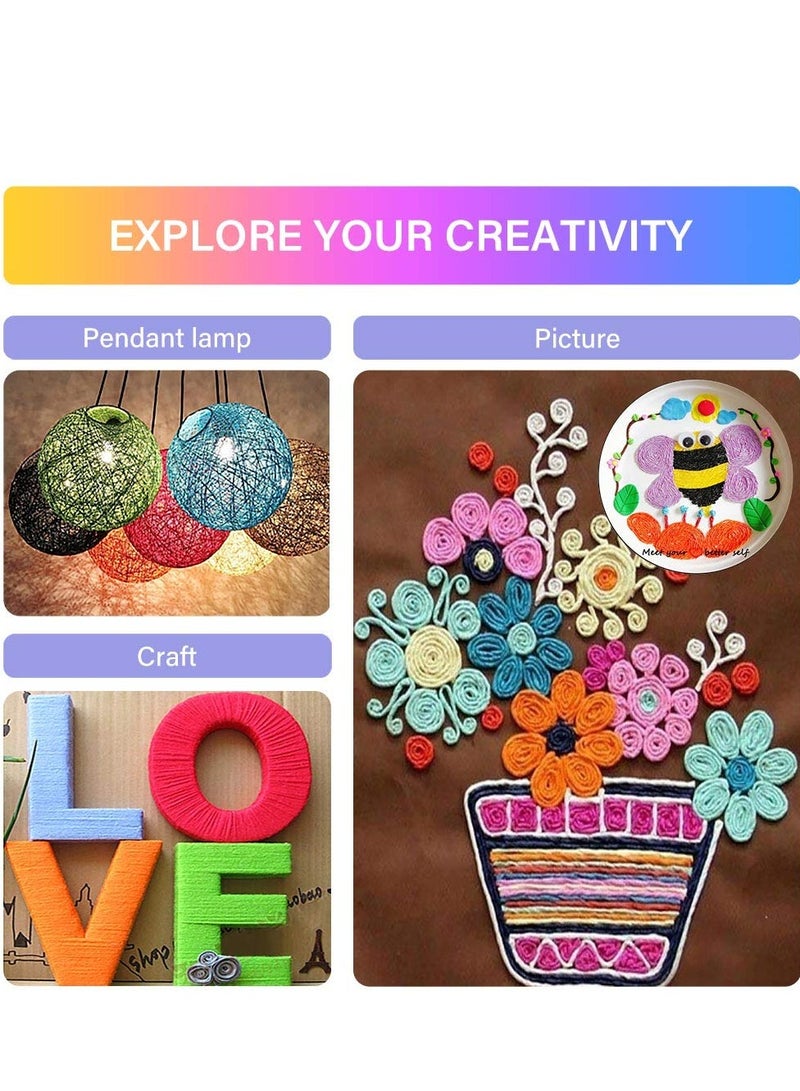 KASTWAVE Colorful Jute Rope, 2 Mm 3 Layers Natural Diy Handmade Hemp Rope Vintage Style Photo Clip Hanging Rope Suitable for Artwork, Crafts, Picture Display and Decoration, Gift Wrapping Rope (12 Rolls) - Image 2