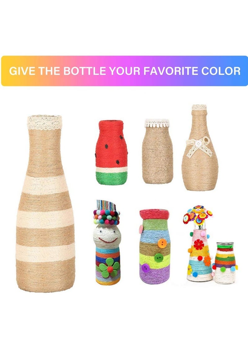 KASTWAVE Colorful Jute Rope, 2 Mm 3 Layers Natural Diy Handmade Hemp Rope Vintage Style Photo Clip Hanging Rope Suitable for Artwork, Crafts, Picture Display and Decoration, Gift Wrapping Rope (12 Rolls) - Image 3