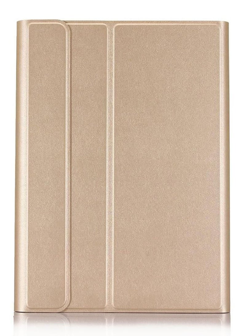 Loquat Ultra-Slim Keyboard Case Cover With Bluetooth Wireless Gold/White - Image 2