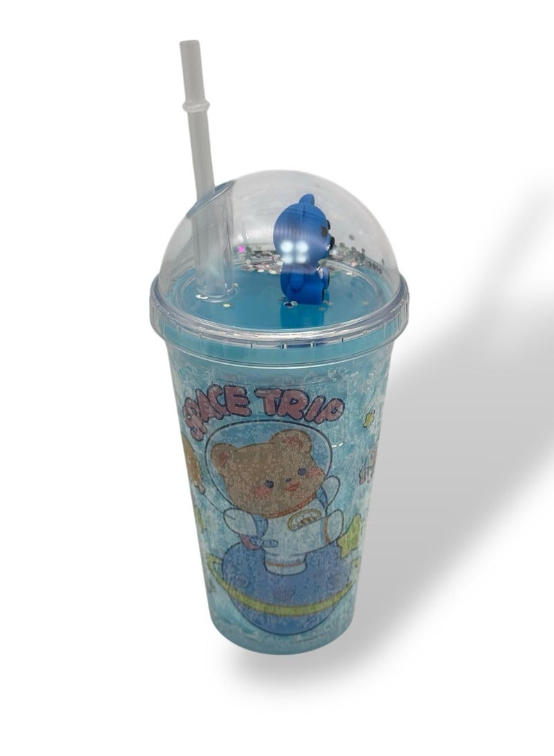 QSHOP 450ml Cold Drink Tumbler with Airtight Lid - Stylish Design and Vibrant Colors from Qshop - Ideal for Ice Coffee, Smoothies, and Iced Tea - Lightweight and Easy to Carry for Everyday Use - Image 1