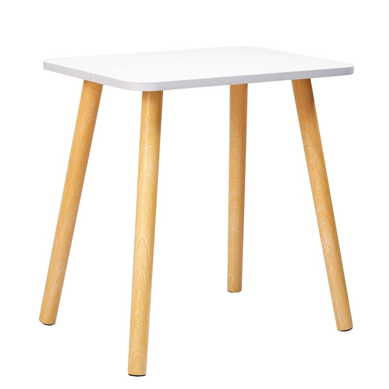 TARKAN Small Modern Wooden End Table for Living Room Home Office Easy Assembly White 30x40cm Rectangle - Image 1