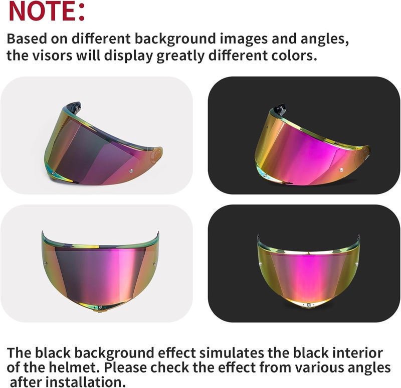 PSLER K6 K6s Helmet Visor - Deep Rose Red - Image 2