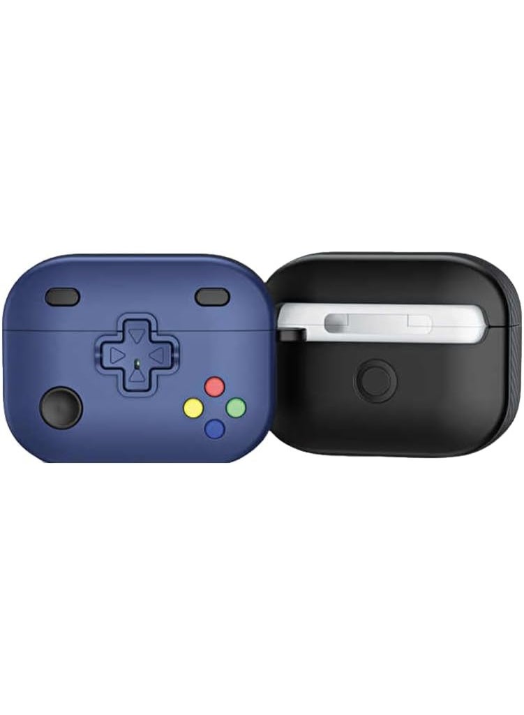 New Collection Compatible with AirPods 4th Generation Case Cover, Soft Skin Silicone Protective Special Design Game Console Design Case Cover with Keychain for AirPods 4 2025 Charging (Game Blue)